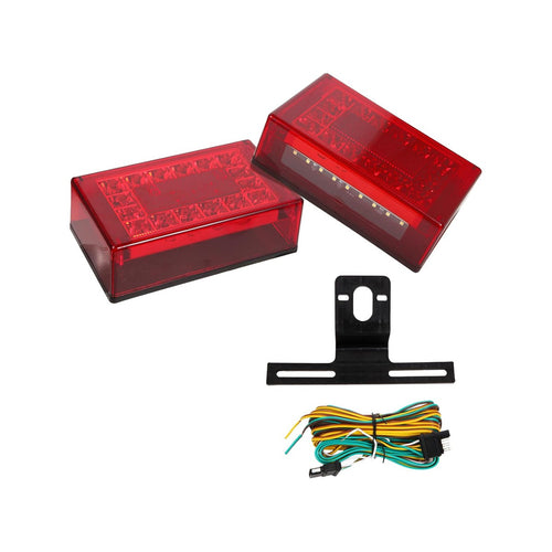 Clean photo — 6 Inch Submersible LED Trailer Light Kit, 12V, 25 ft Harness, Rectangular Stop Turn Tail, Jet Ski PWC Trailers